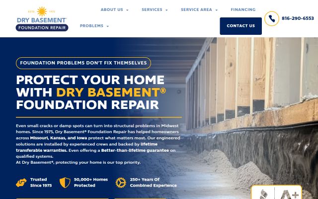 Dry Basement Foundation Repair website