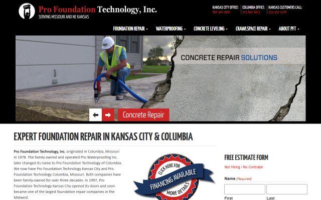 Pro Foundation Technology website