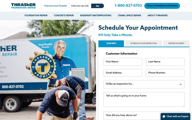Thrasher Foundation Repair website
